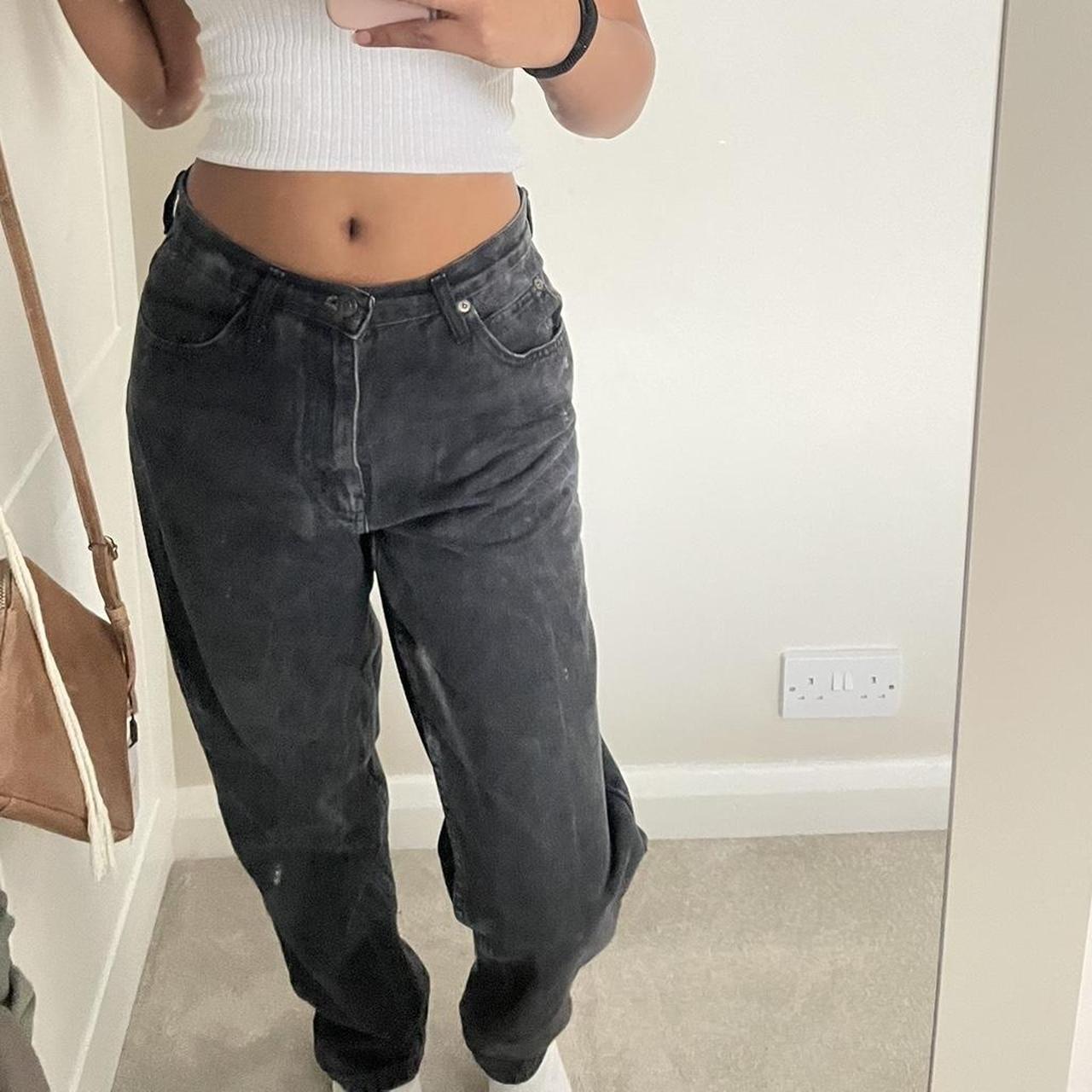 Women's Black and Grey Jeans Depop