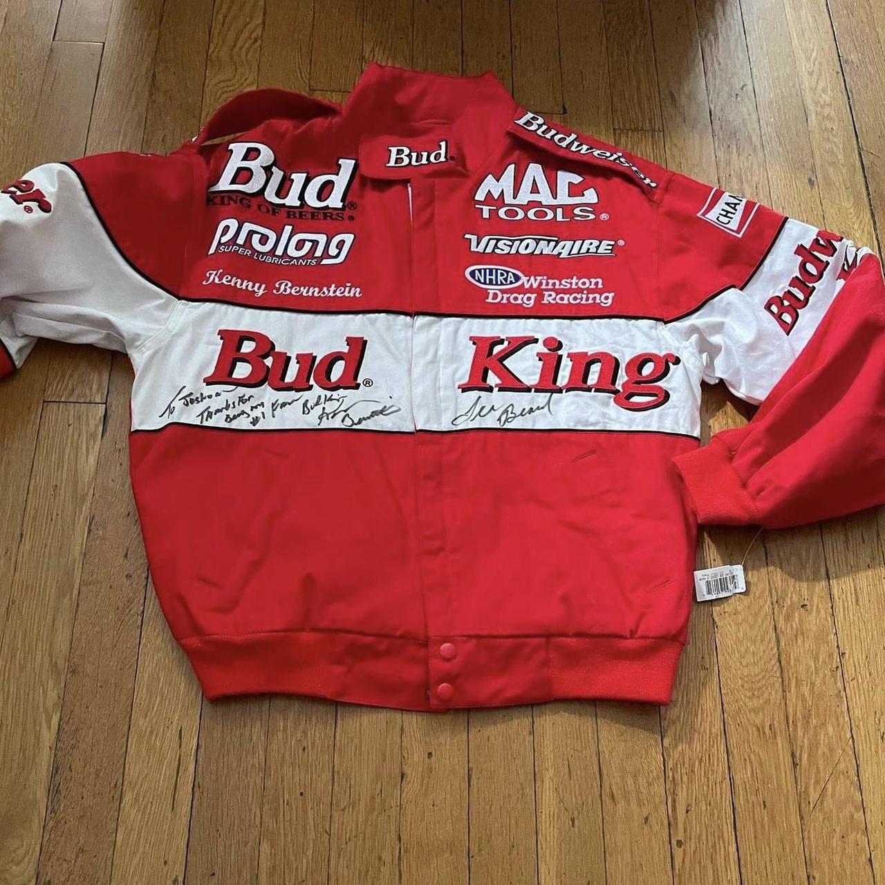 レーシングジャケット　Budweiser King of Beers ジャケット NASCAR King of Beers Red Black Budweiser Racing Jacket | eBay
