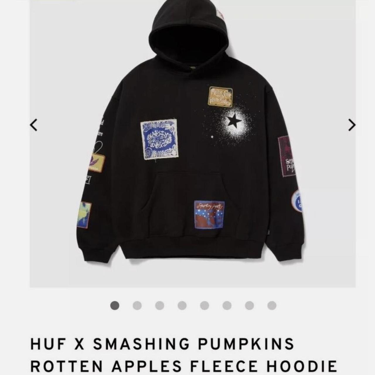HUF×The Smashing Pumpkins ブラックパーカー XL HUF x Smashing Pumpkins Rotten Apples Fleece Hoodie | Depop