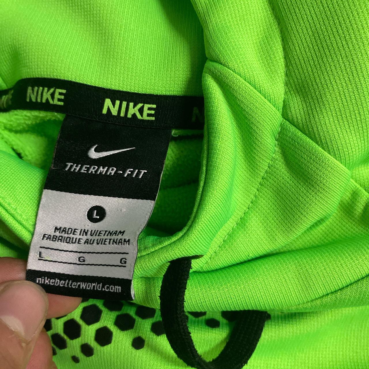 nike therma fit hoodie neon green
