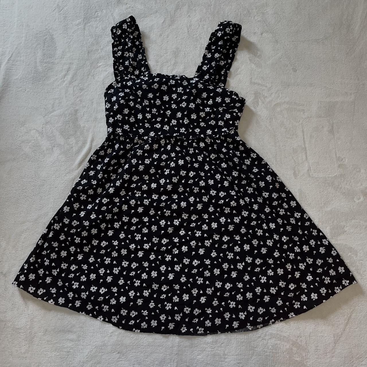 francesca's Women's Black and White Dress | Depop