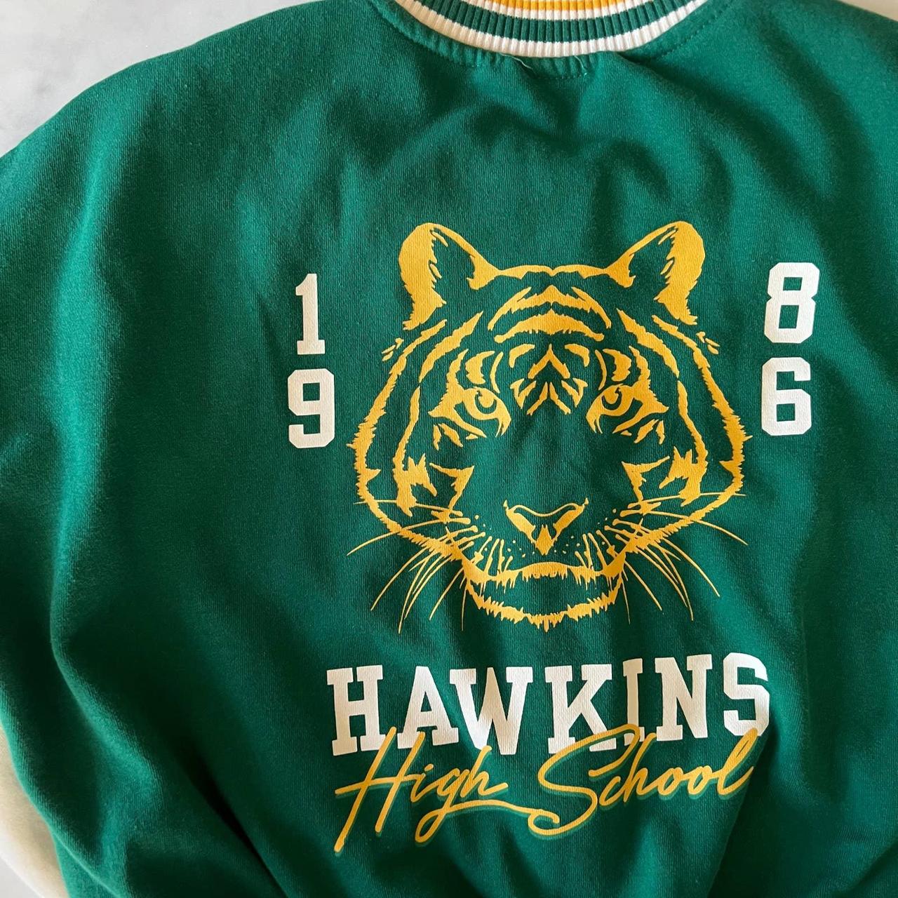 STRANGER THINGS Hawkins High School Hoodie Official - Depop