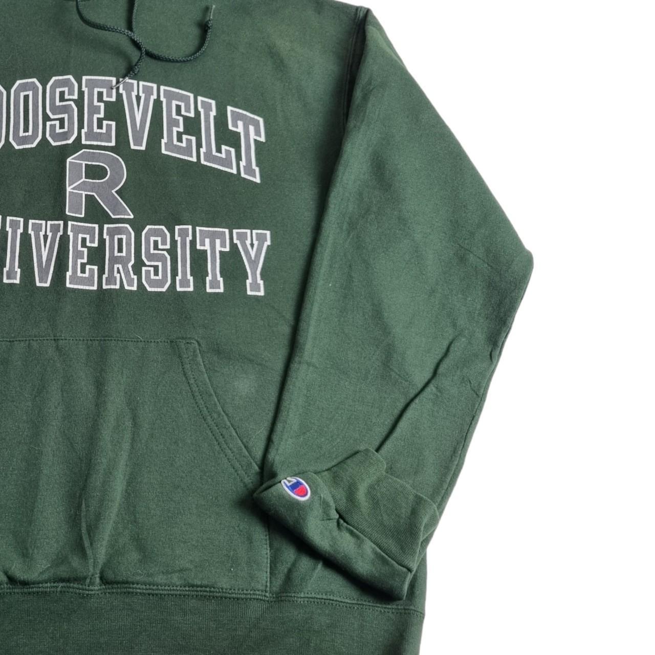 Champion Hoodie Green Roosevelt University USA... - Depop