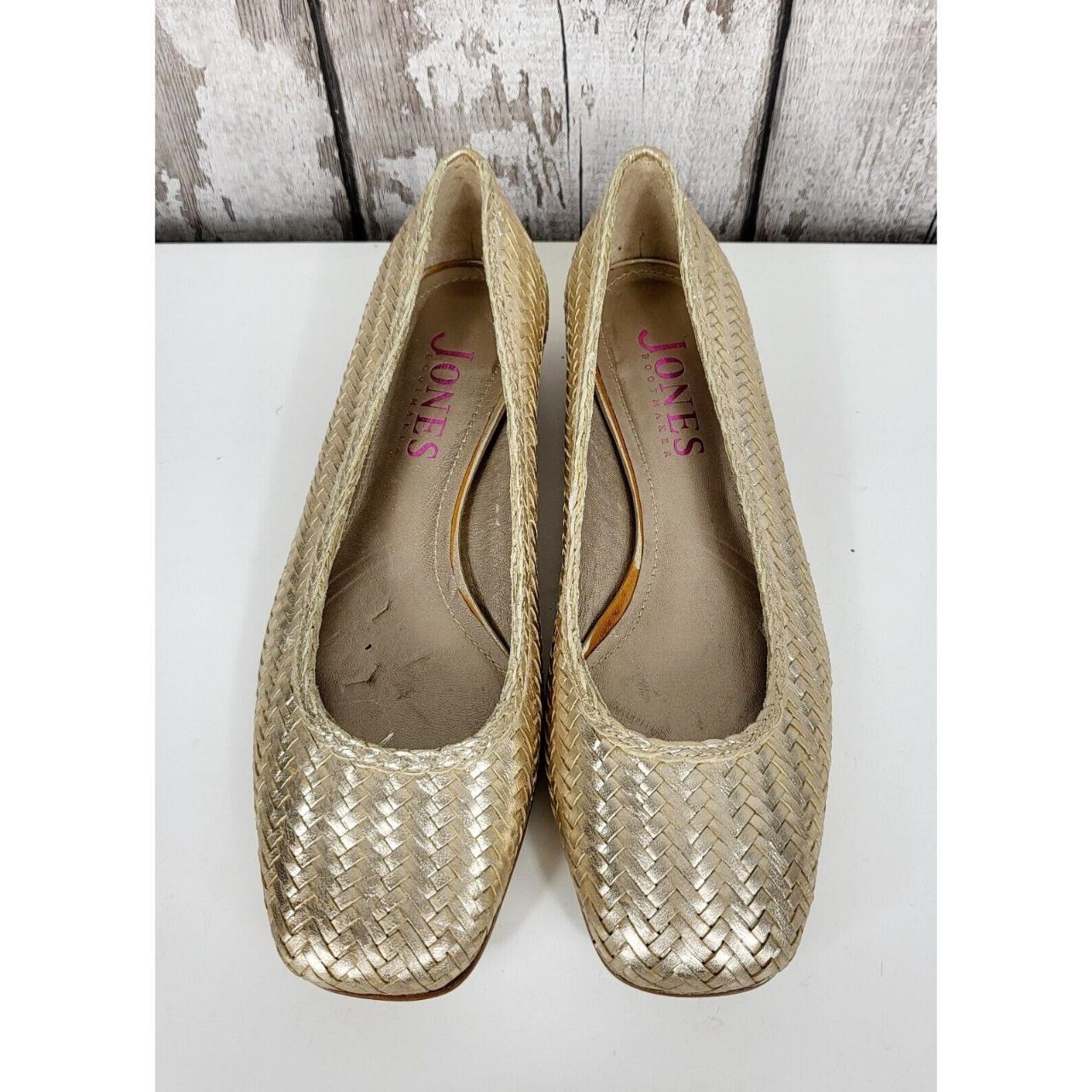 Jones Bootmaker Women's Gold Ballet-shoes | Depop