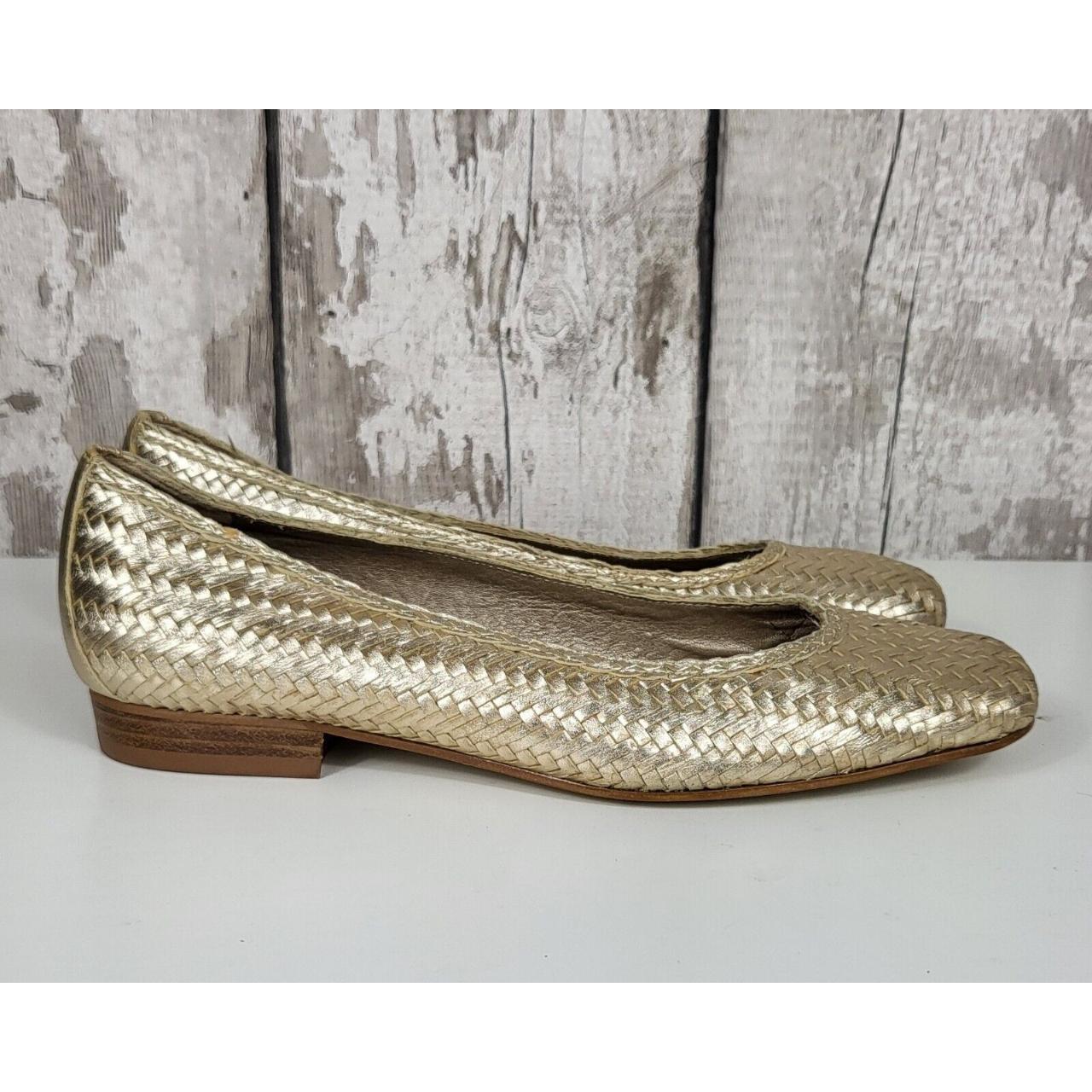 Jones Bootmaker Women's Gold Balletshoes Depop