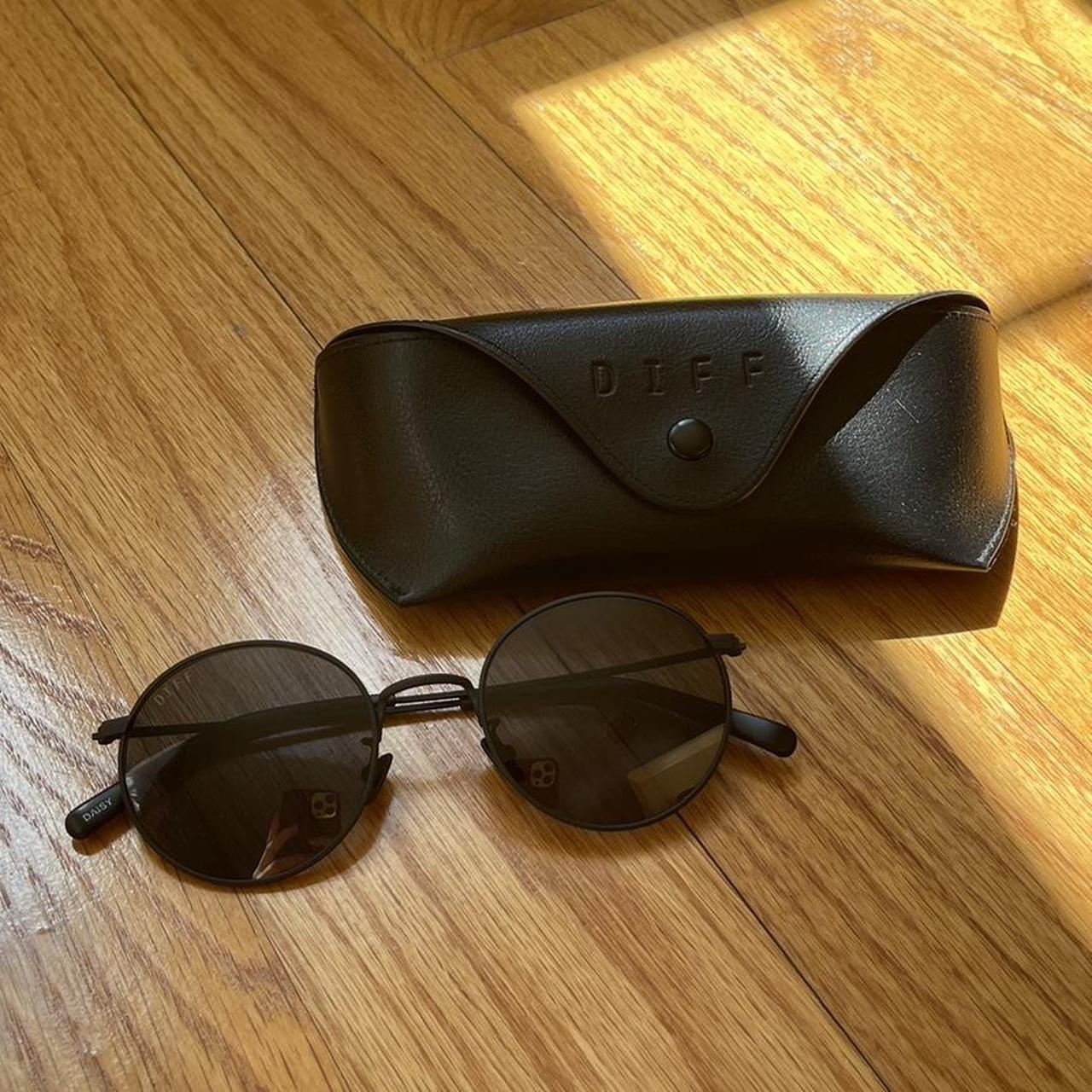 DIFF Women's Black Sunglasses Depop