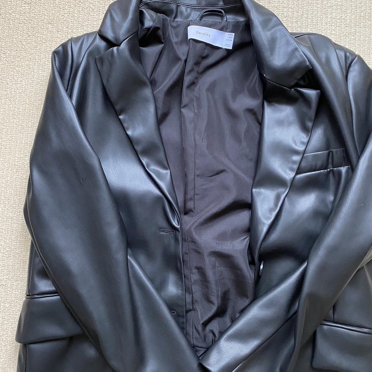 Really cool Bershka leather blazer. Bought for £35... - Depop