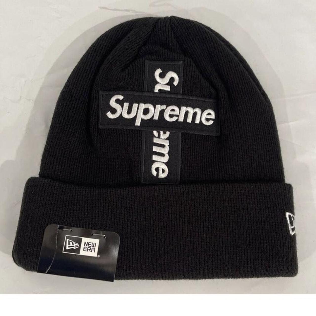 Supreme Men's White and Black Hat | Depop