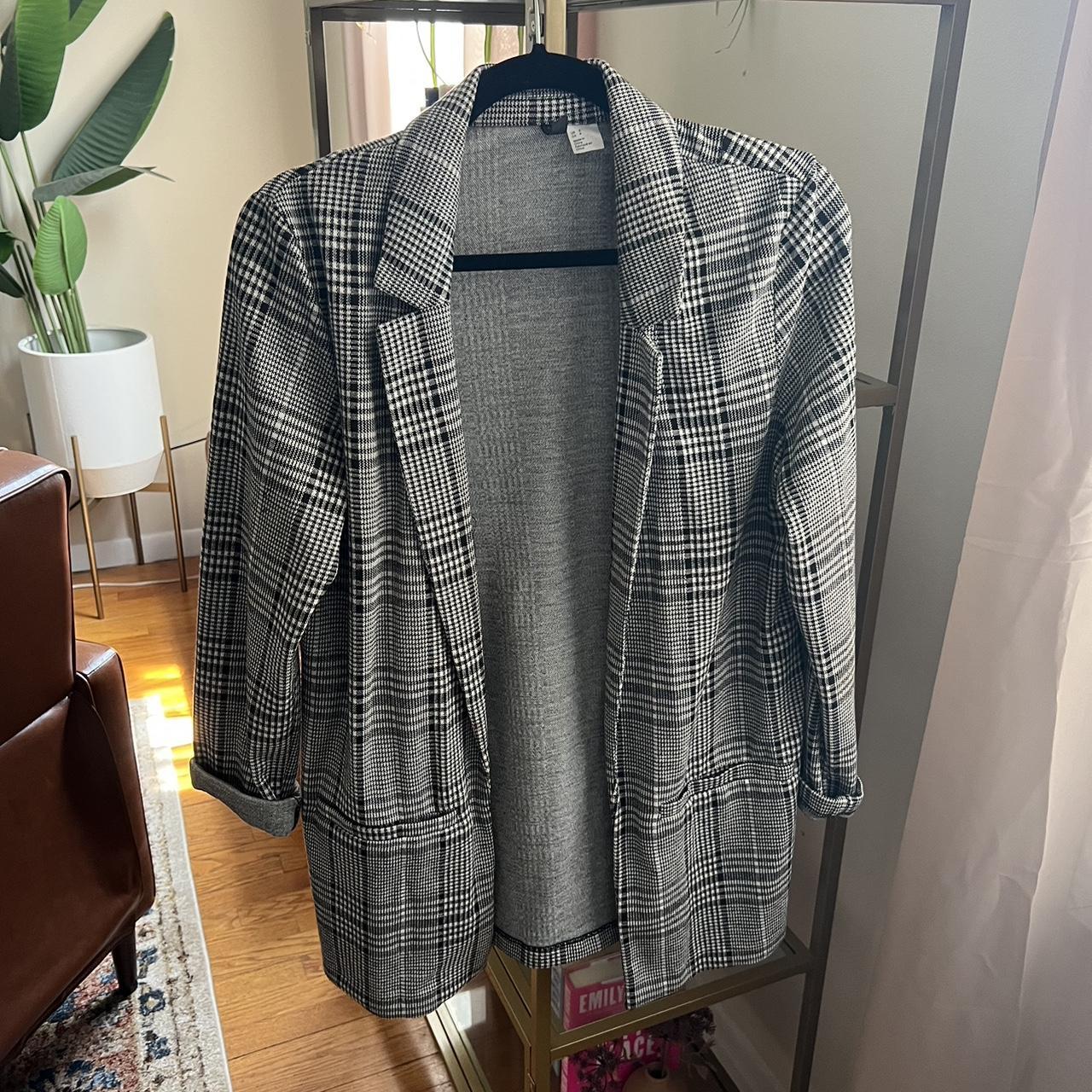 H&M black and white business casual cardigan! Size... - Depop