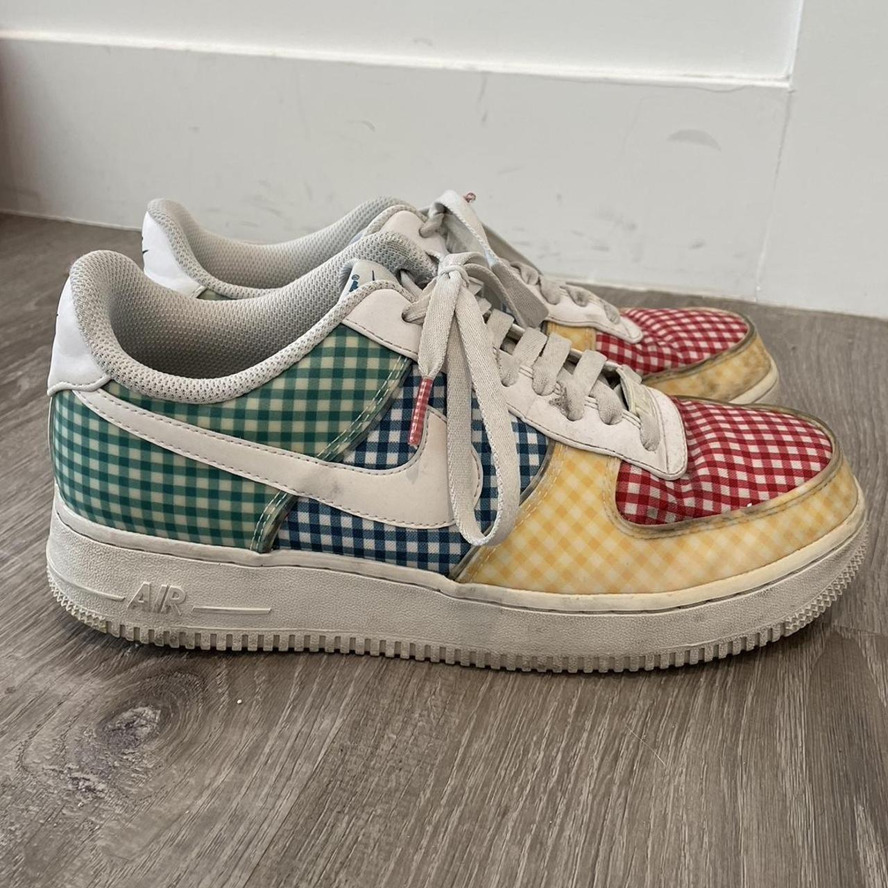 Nike Air Force 1 CUSTOM Rainbow drip tick Get - Depop