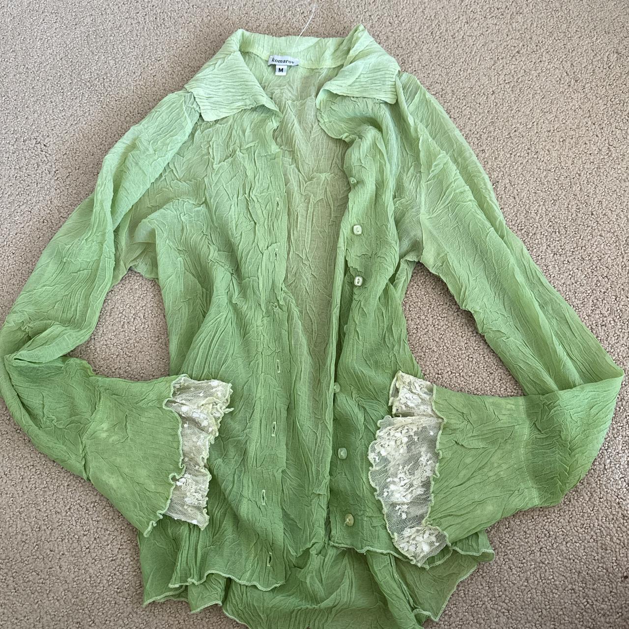 Green cover up Depop