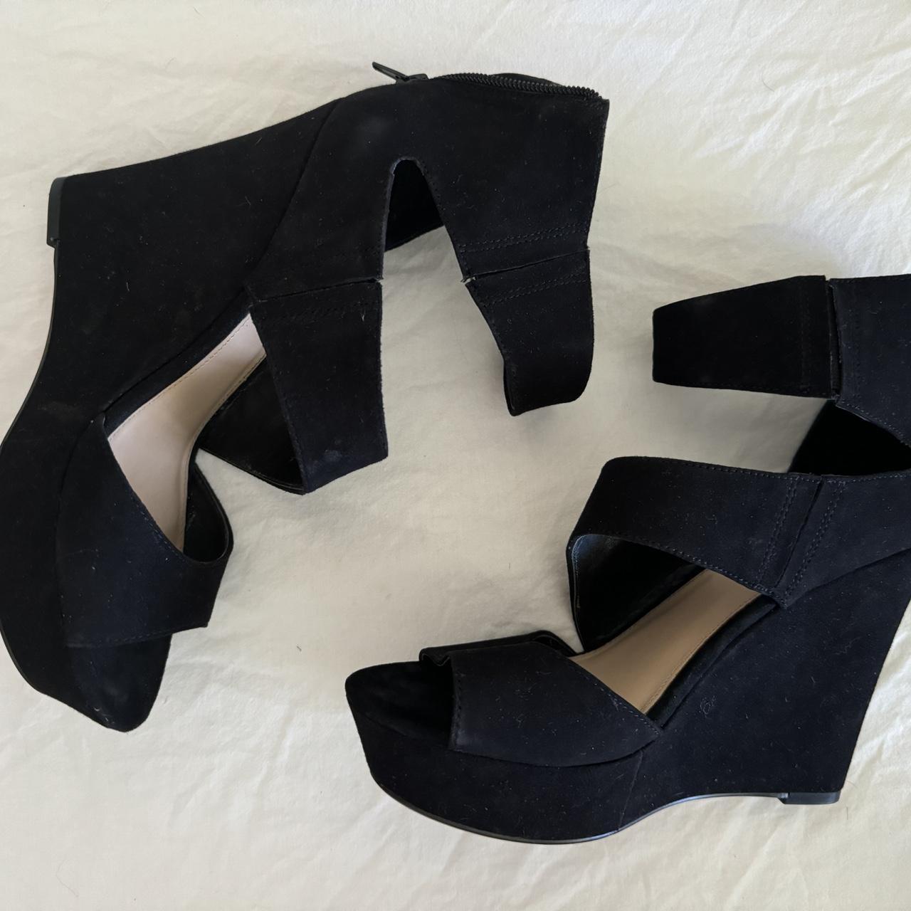 Steve madden wedge black suede online