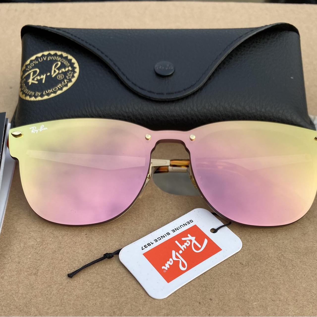 Ray-Ban Women's Sunglasses Pink – Ray Ban pink mirror sunglasses - Main Image