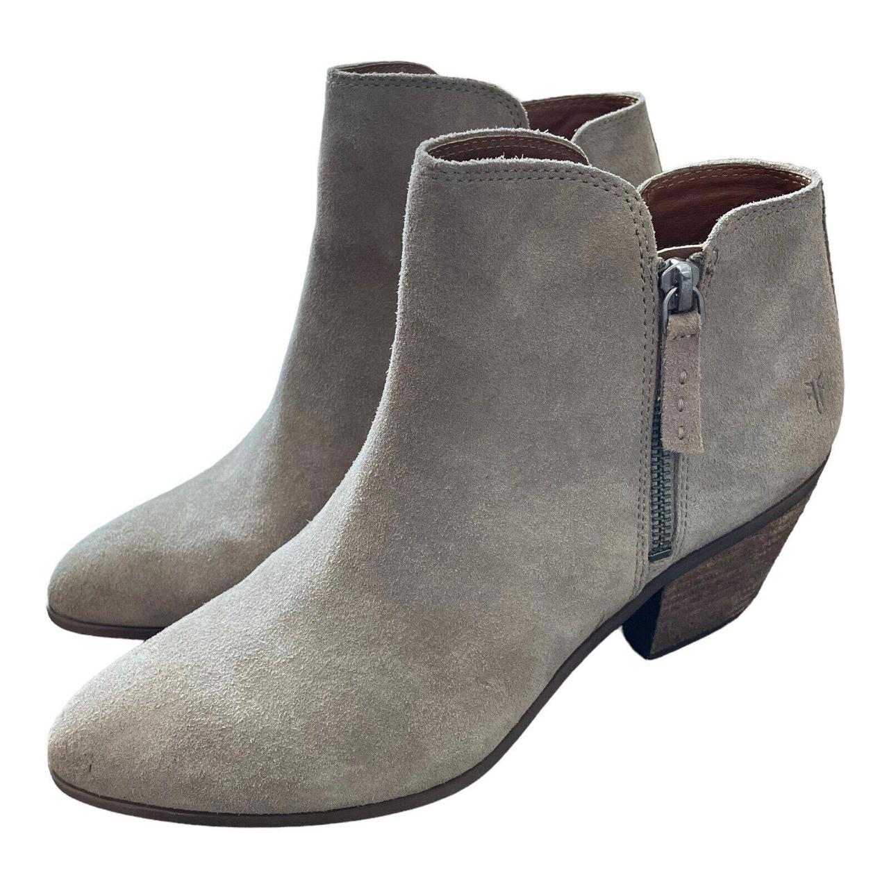 Retailer New FRYE Gray Suede Ankle Booties Women's Size 9