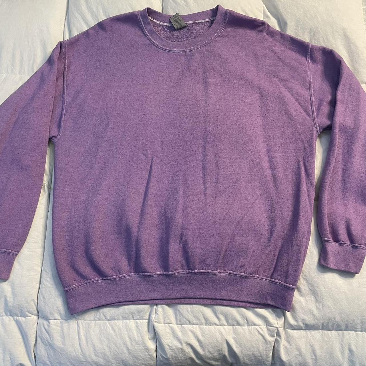 gildan lavender purple dyed sweatshirt small dye Depop