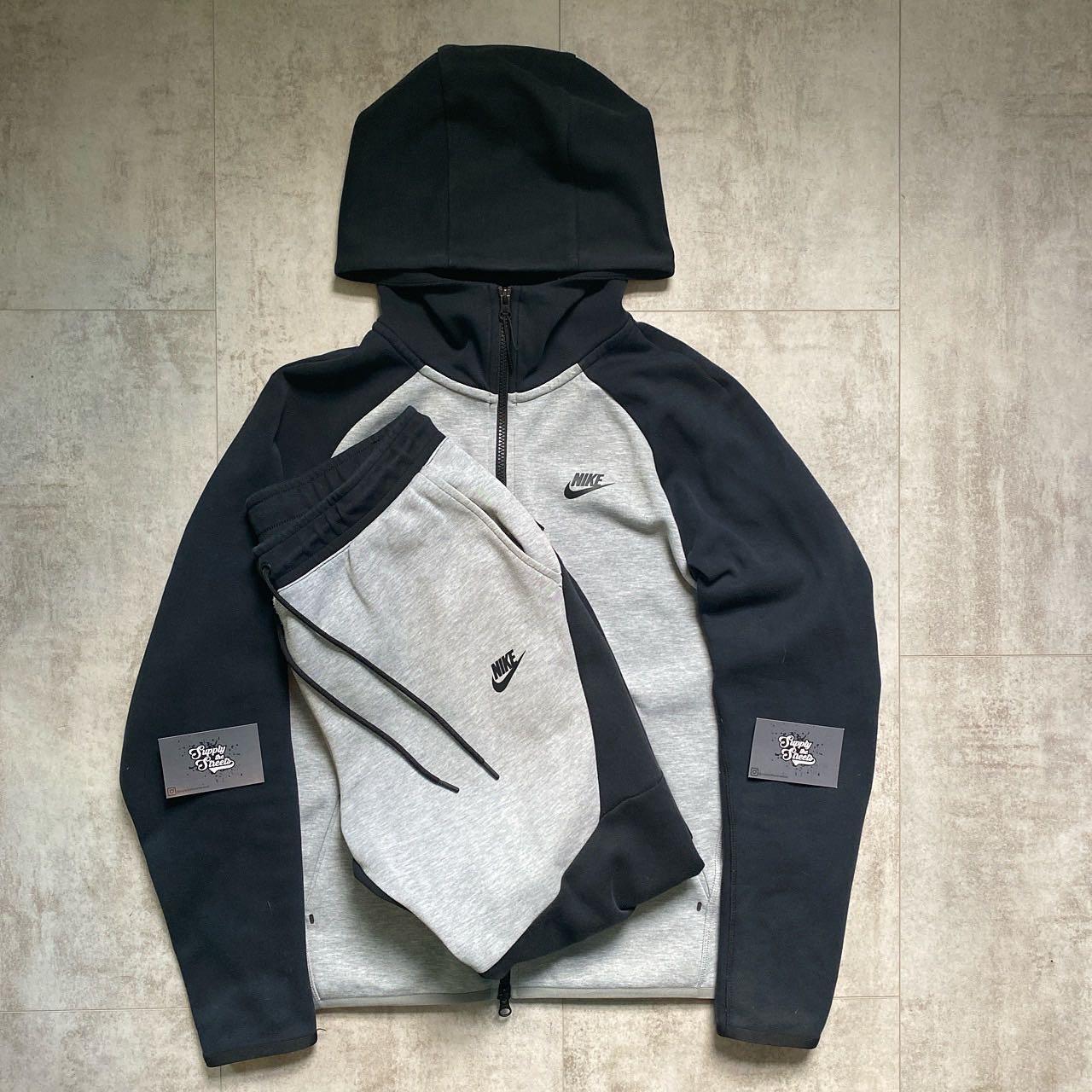 Nike tech fleece hoodie grey and black 🚨THIS IS... Depop