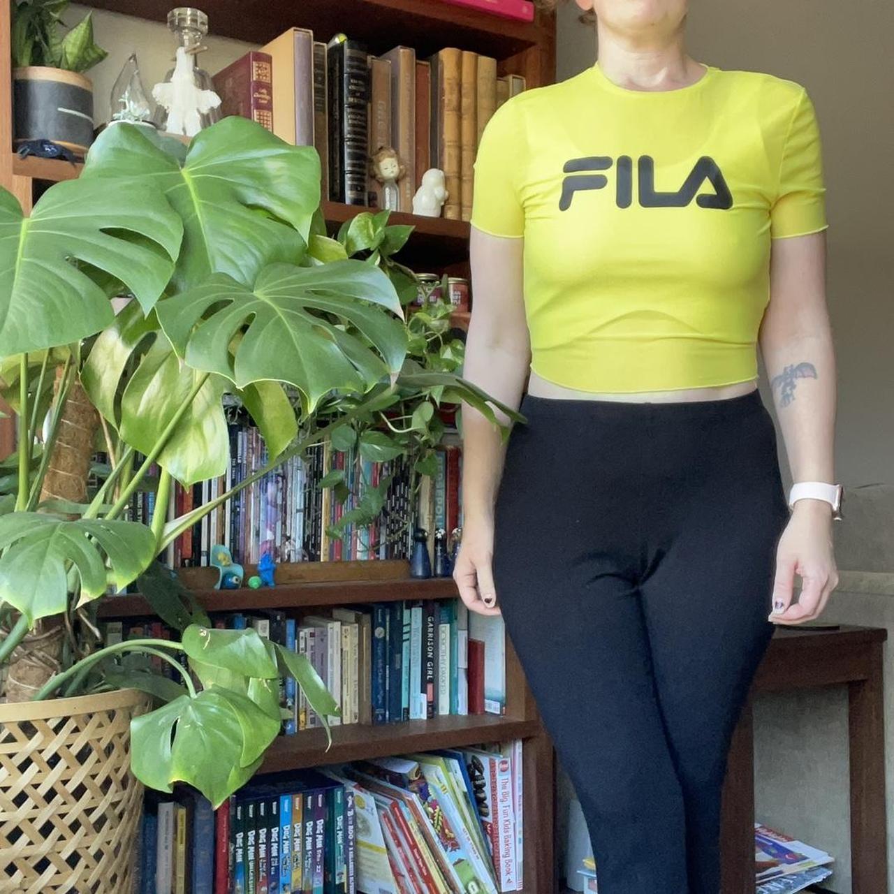 Yellow store fila leggings