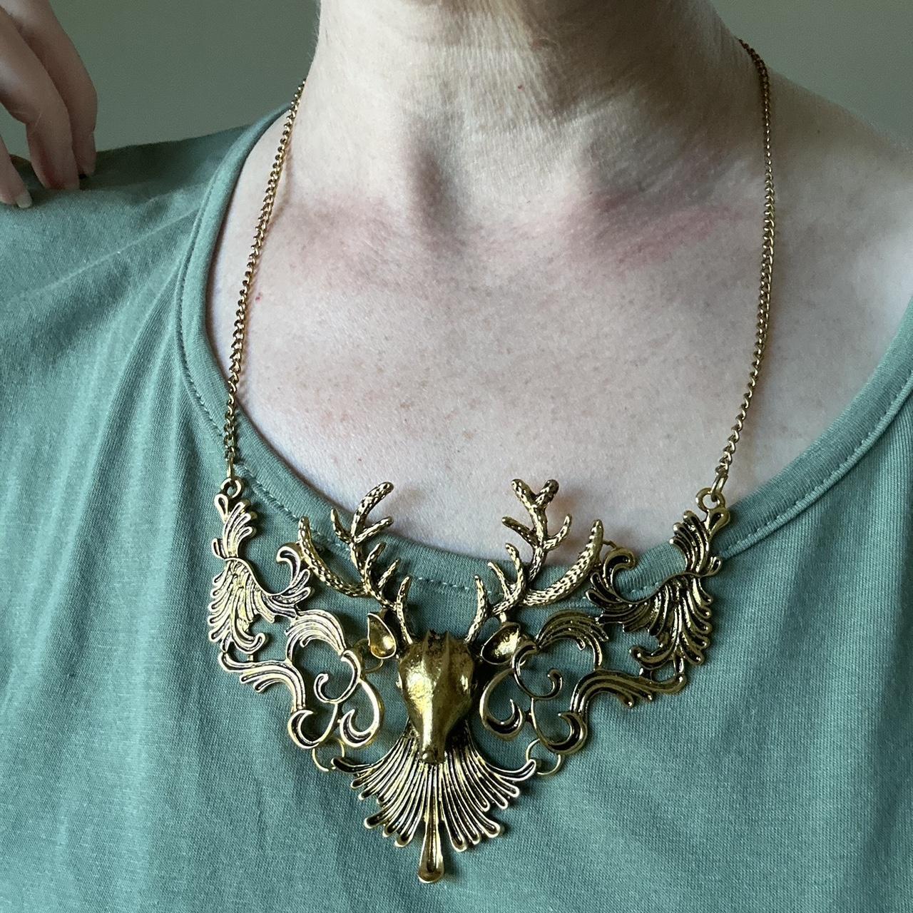 Stag on sale head necklace