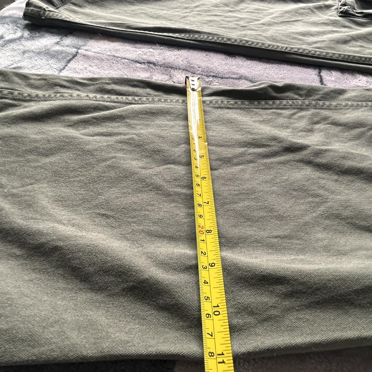 Heavy baggy green cargo pants w/frayed edges skater... Depop