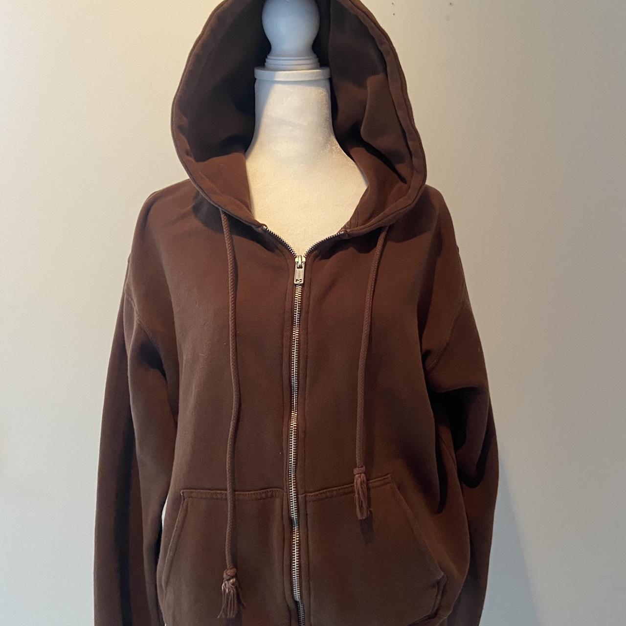 Brandy Melville Women's Brown Hoodie | Depop