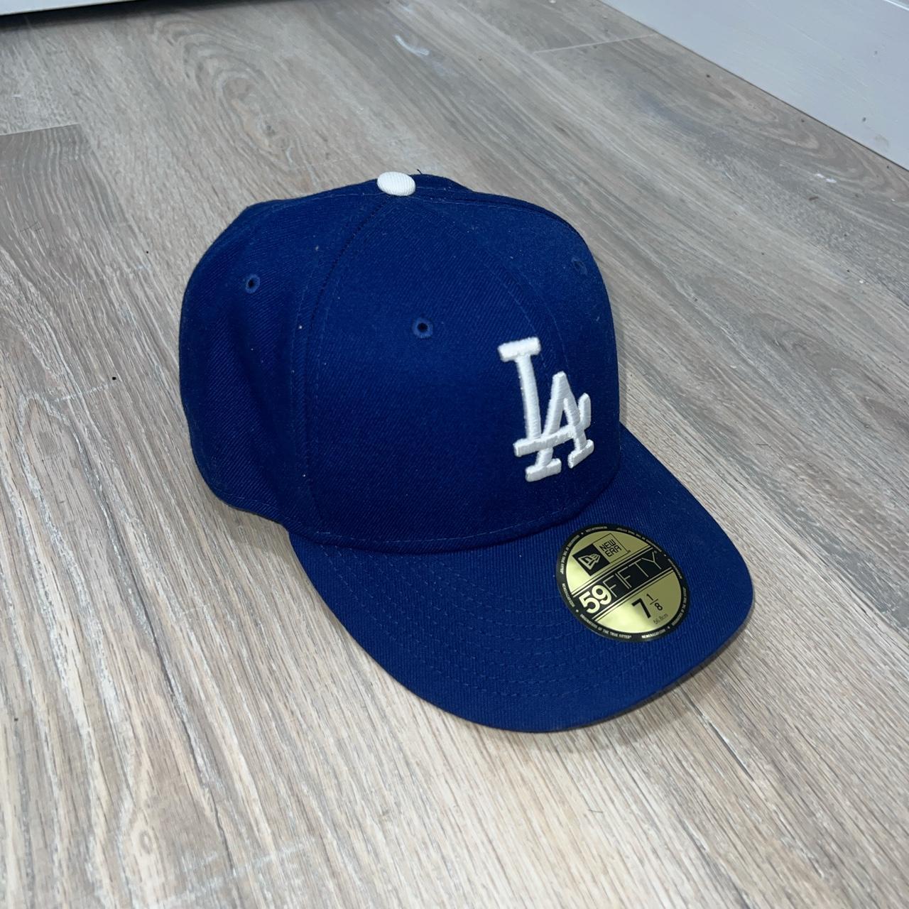 Blue LA Dodgers Mexico Flag Fitted Size : 7 1/4 Grey - Depop