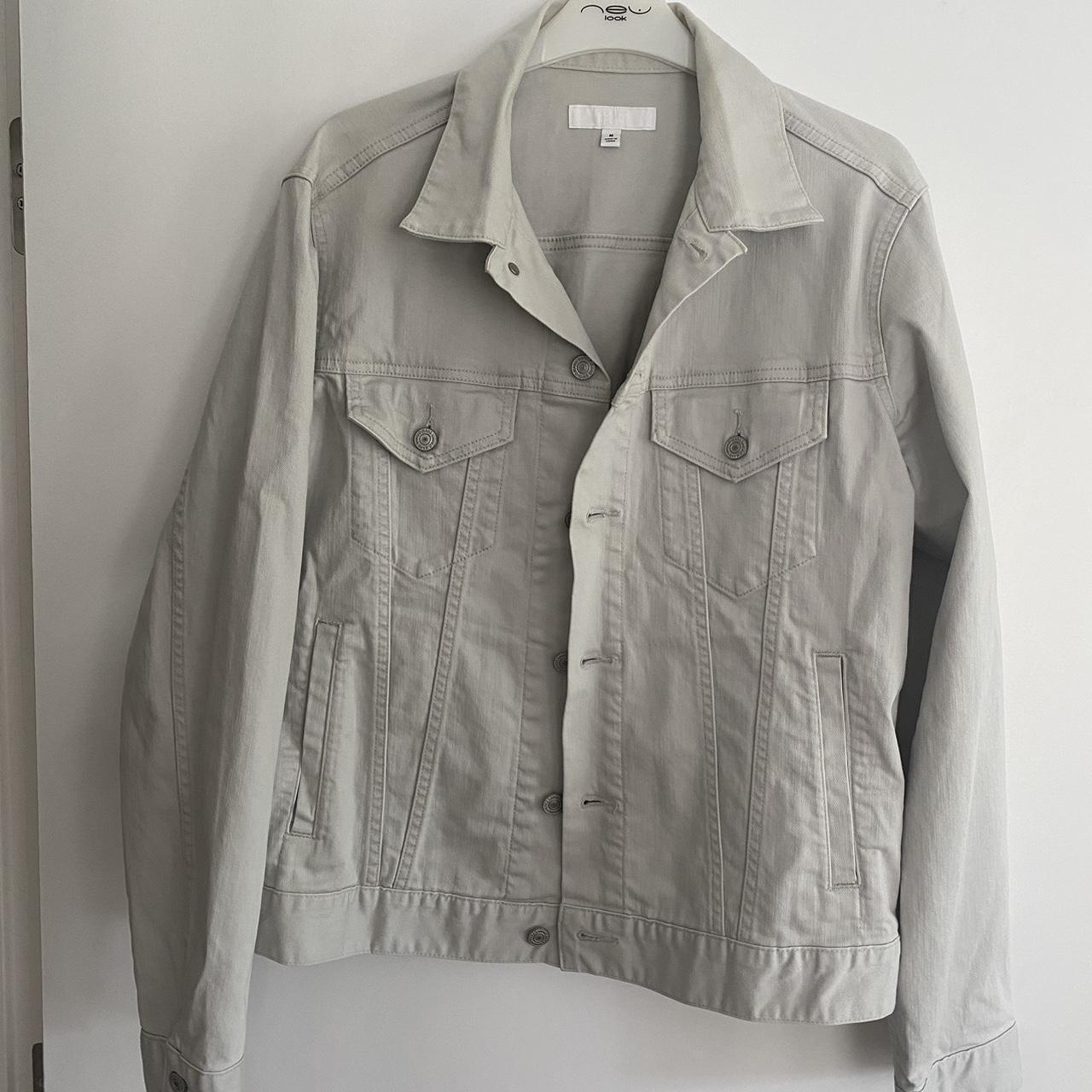 Men’s Uniqlo cream denim jacket - Size M Perfect... - Depop