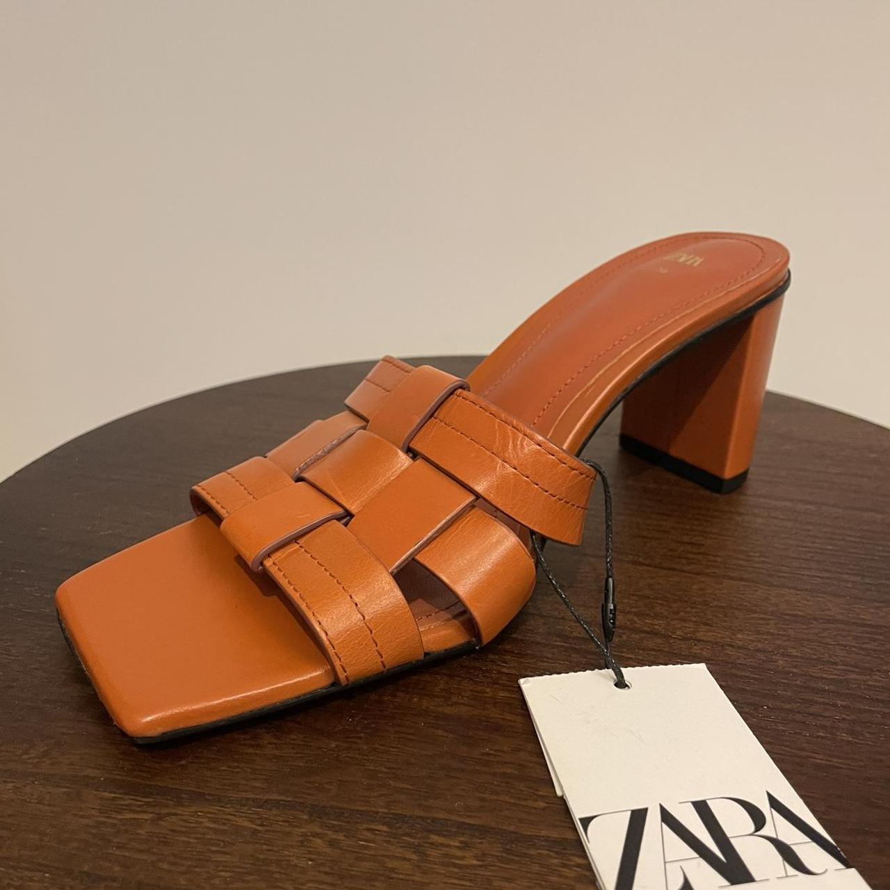 Heeled Mules Tan Mules Zara Zara Shoes Zara Soft Tan Leather