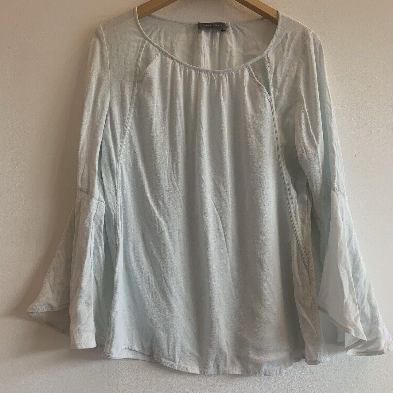 MINT VELVET Mint Green Cut Out Flutter Blouse Top... - Depop