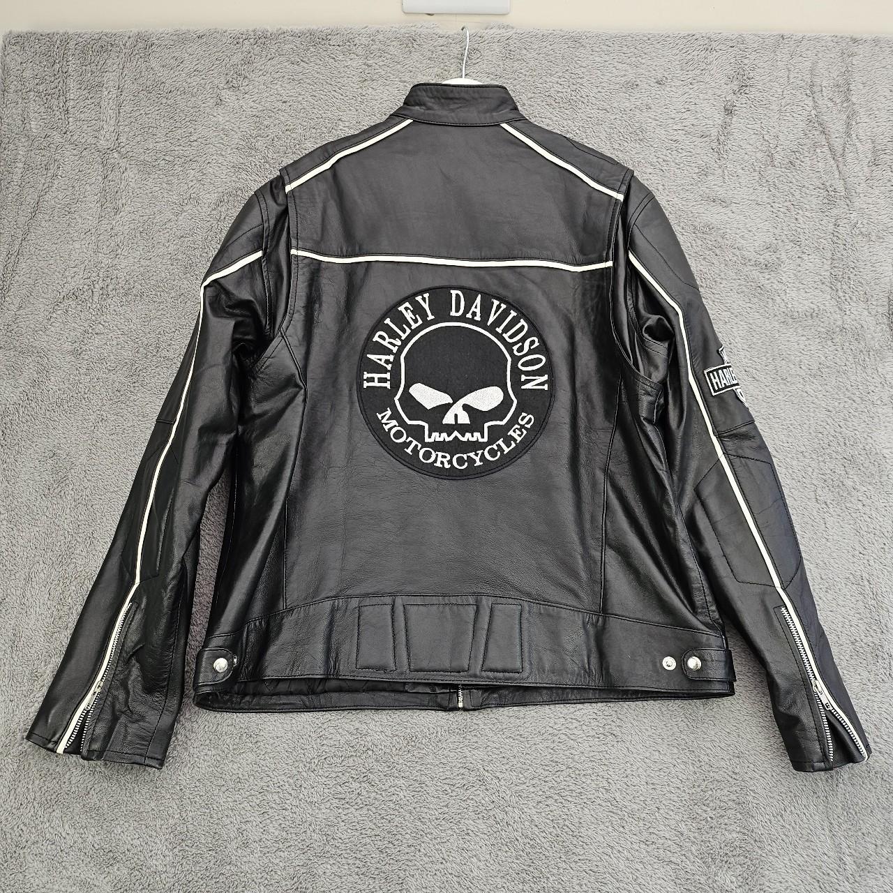 Genuine Leather Harley Davidson Willie G Patch Biker... - Depop