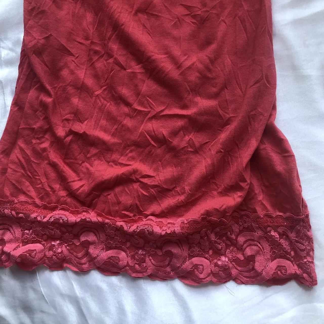 💿y2k bright red laced cami💿 #y2k #redlaced #y2kcami... - Depop