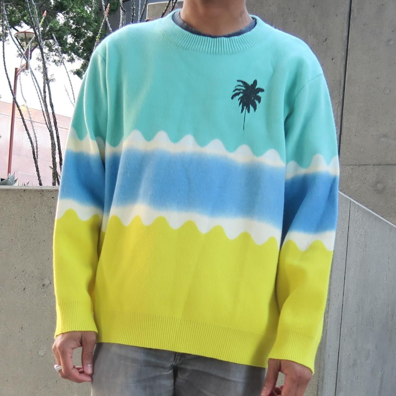 Elder statesman palm tree on sale sweater