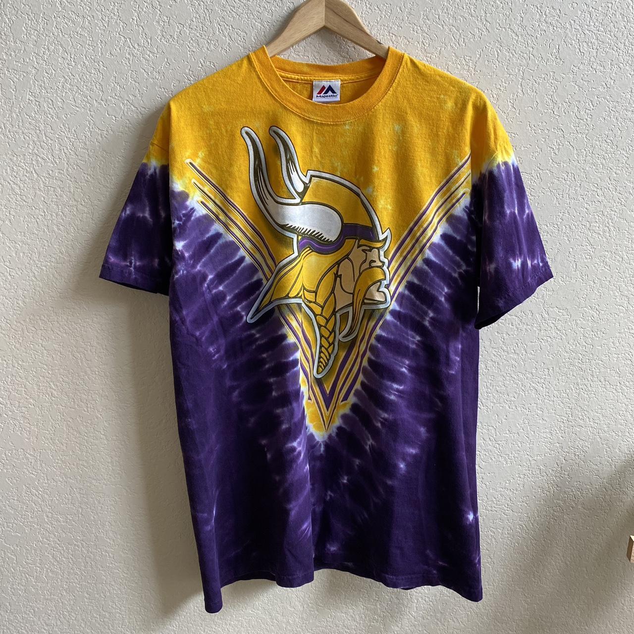 Minnesota Vikings tie dye majestic T-shirt! Great - Depop