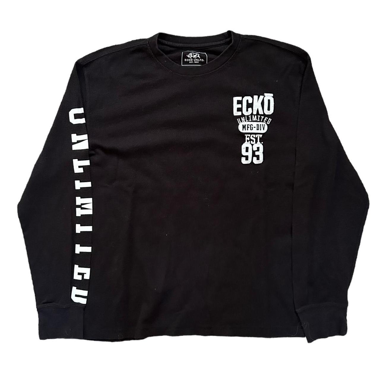 y2k Ecko Unltd Long Sleeve Thermal Shirt Affliction... - Depop