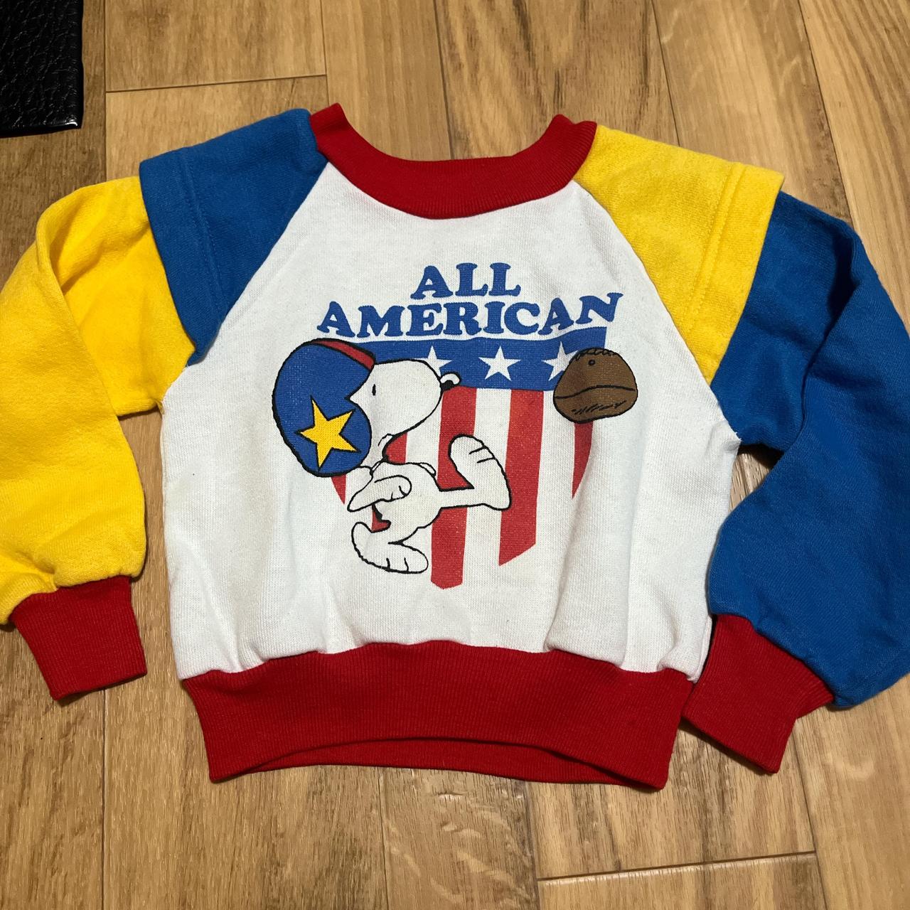 トップス MEAN MACHINE AGE PEANUTS VTG CREW Vintage 80s Snoopy Peanuts by Buster Brown | Depop