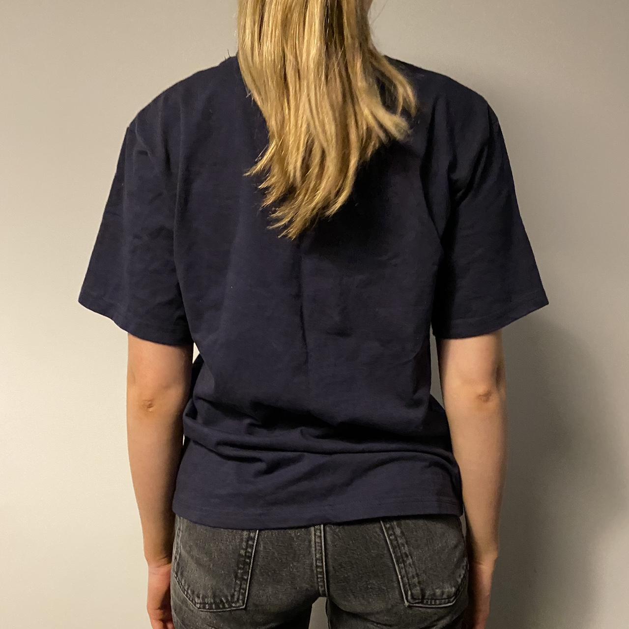 Oversized navy tee with teddy bear print Fits size... - Depop