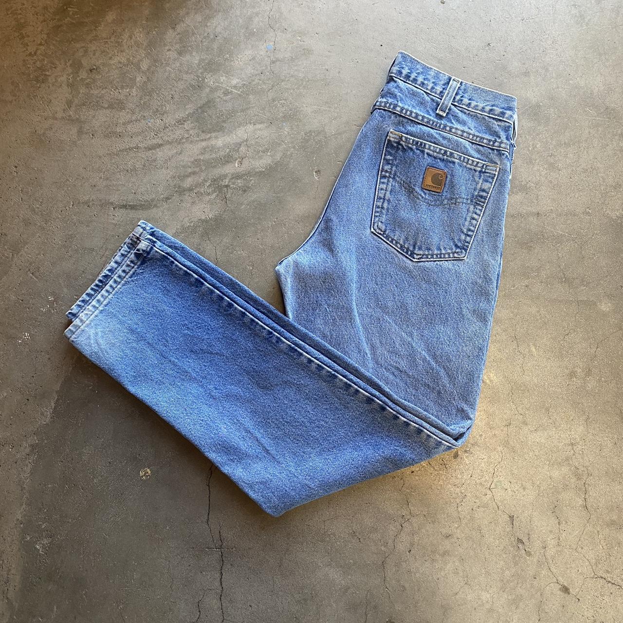 Carhartt Men's Blue Jeans Depop