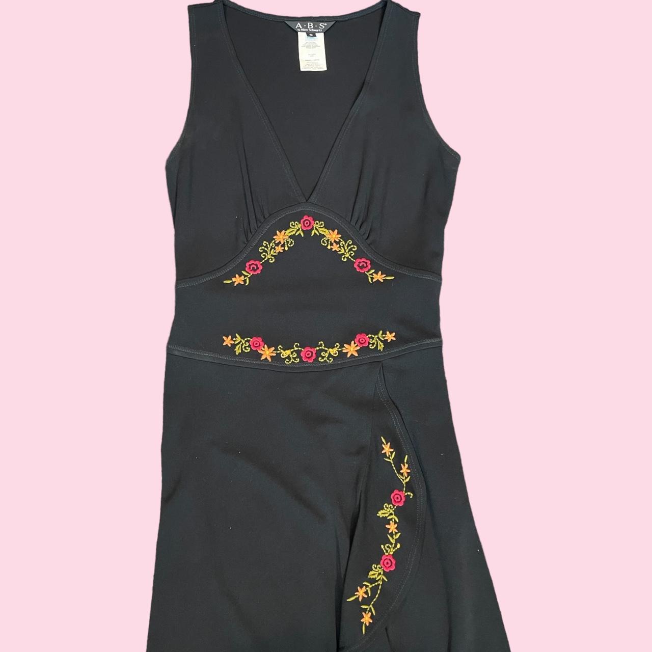 ABS Women's Black and Red Dress (2)