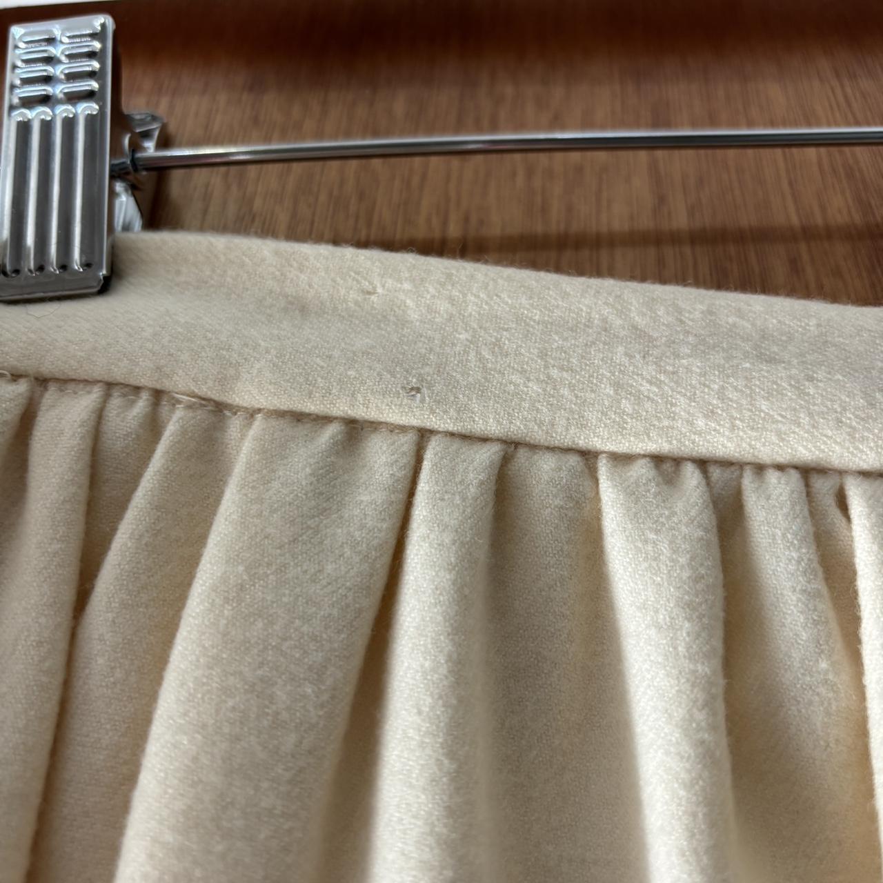 Vintage Women's Maxi Skirt - Cream/White - S – Cr… - image 5