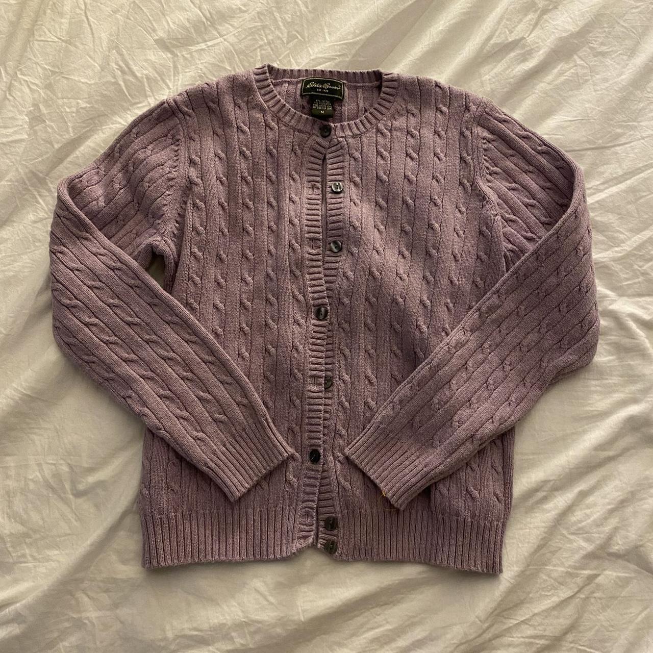 eddie bauer purple knit sweater | size medium, great...