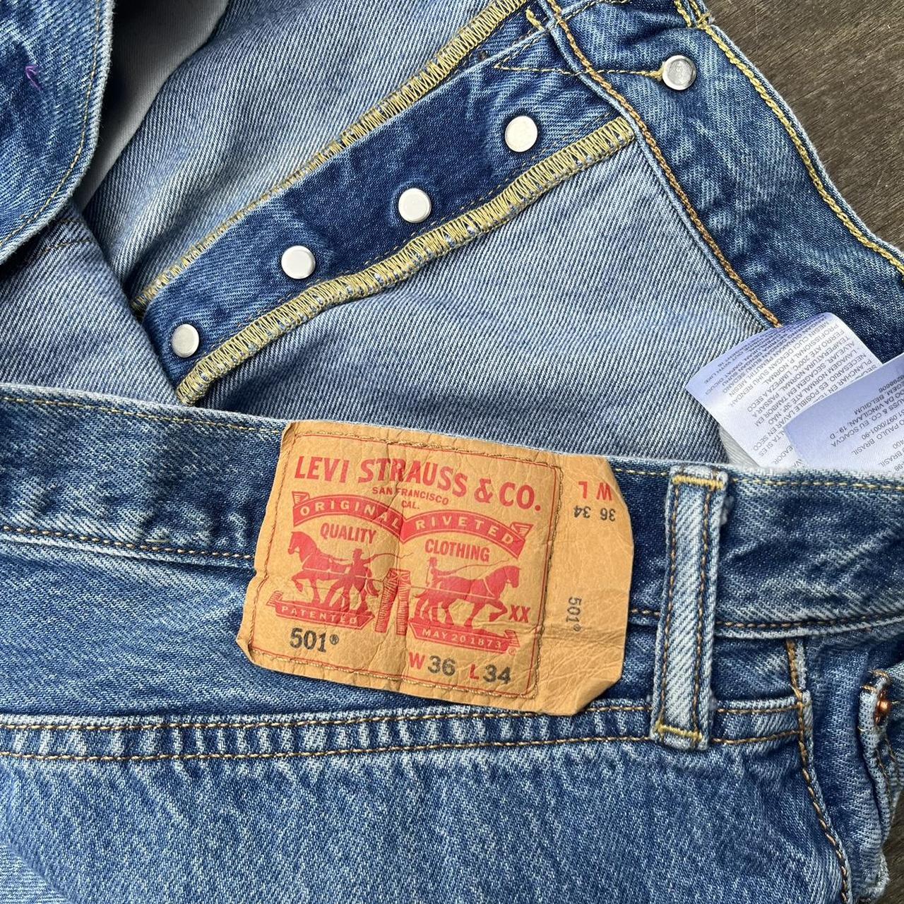 vintage 501s • 36/34 • button fly #levis #501 #jeans - Depop