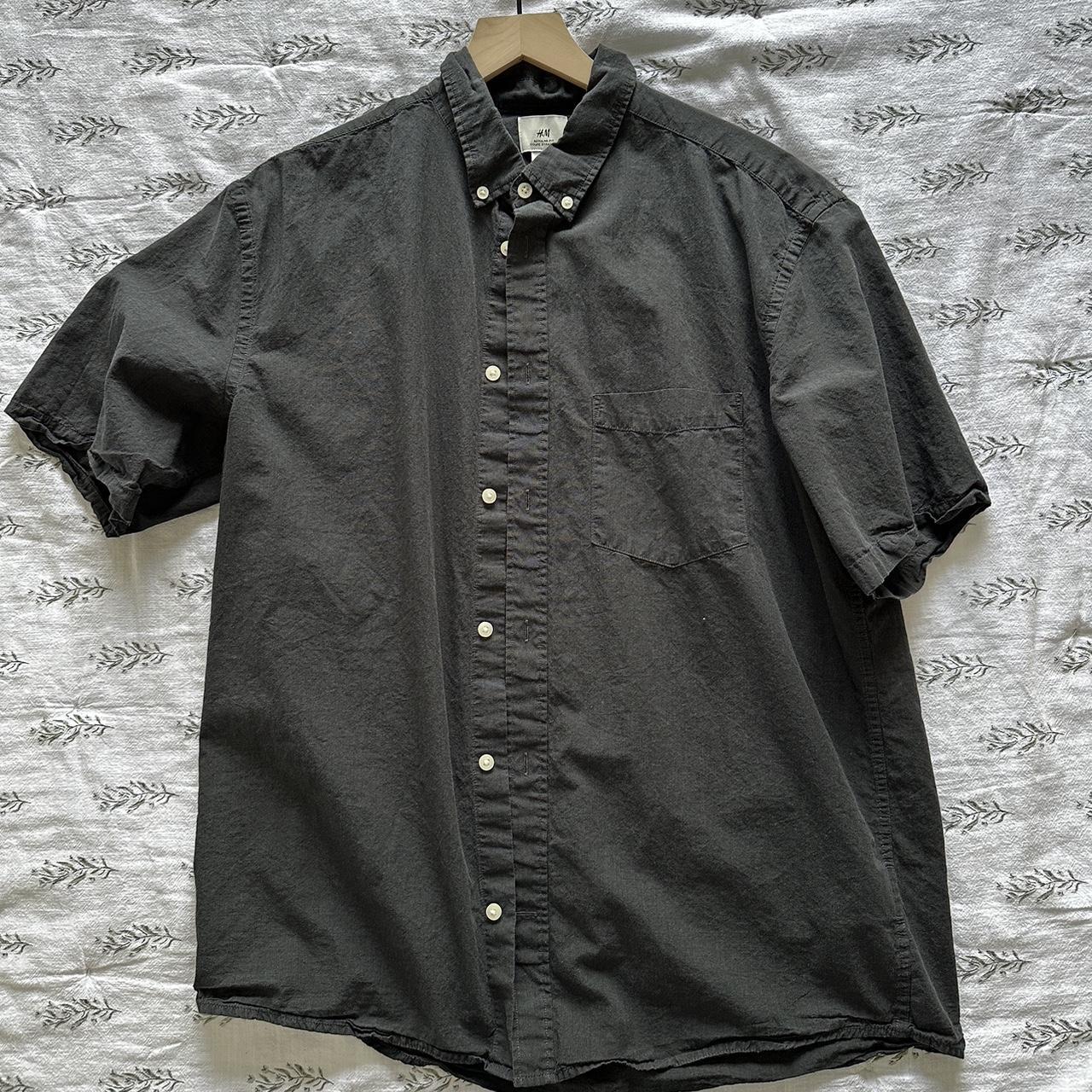 H M Men S Black Shirt Depop