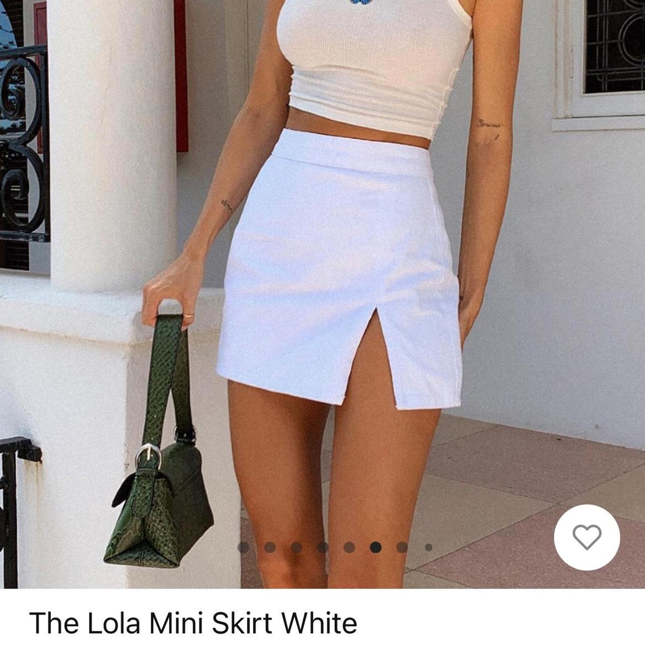 princess polly lola mini skirt white size Depop