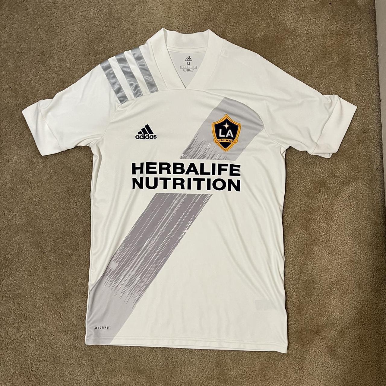  adidas LA Galaxy Home Jersey Men's, White, Size M