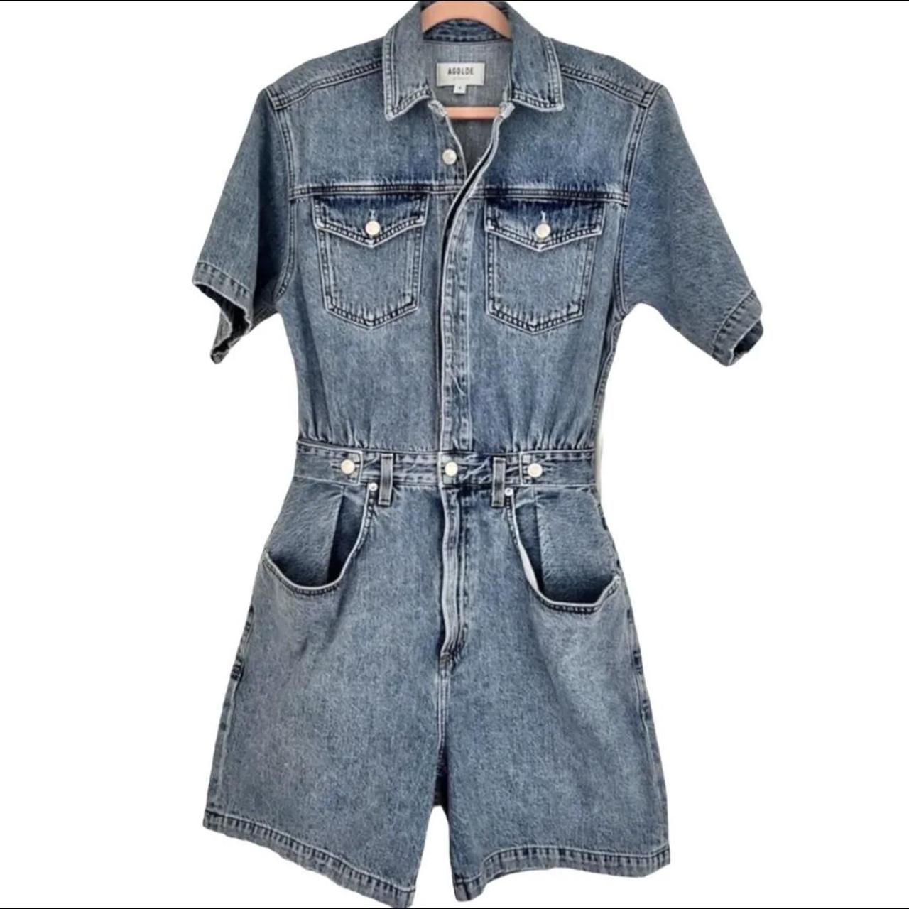 Agolde Jumpsuit Romper US 6 UK 10 Blue Zora Bermuda