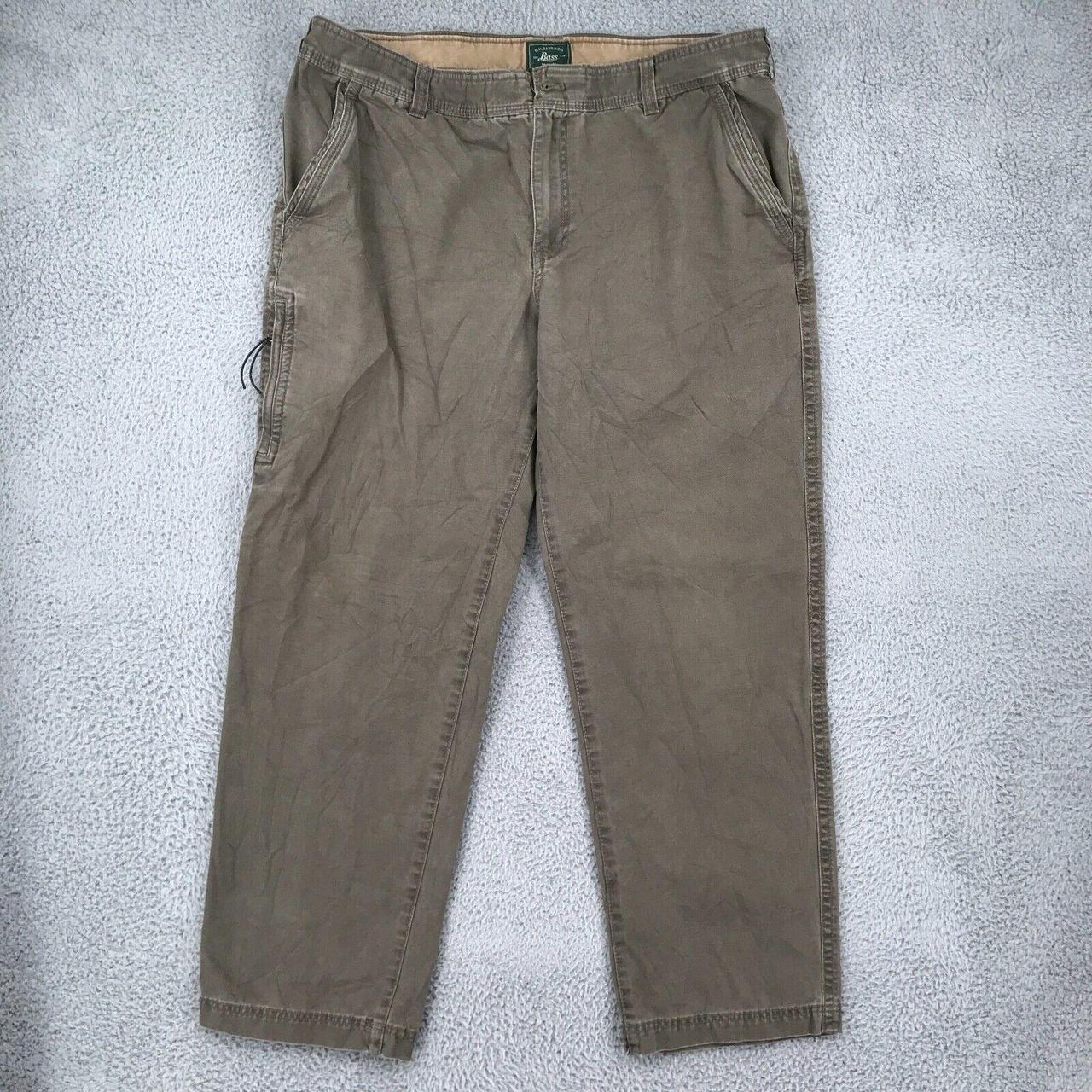 GH Bass Cargo Pants 40x32 Brown Hiking Tapered Leg... - Depop