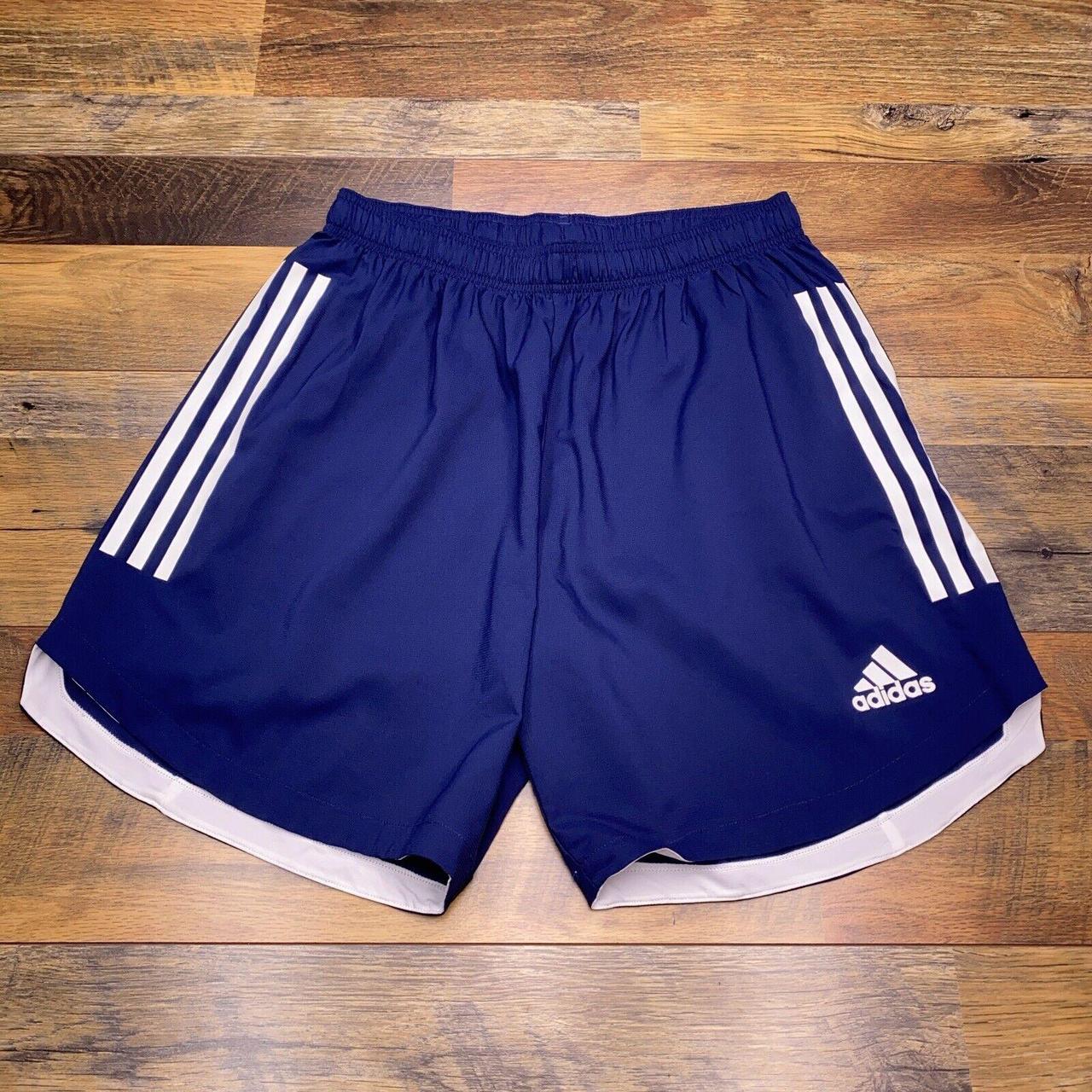 Adidas Athletic Shorts Navy Blue -... - Depop