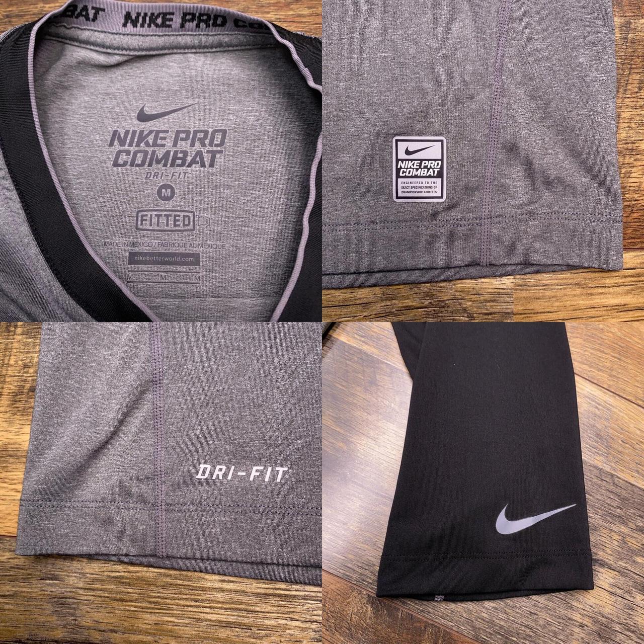 Nike Pro Combat Dri-Fit 3/4 Sleeve Baseball Tee - Depop