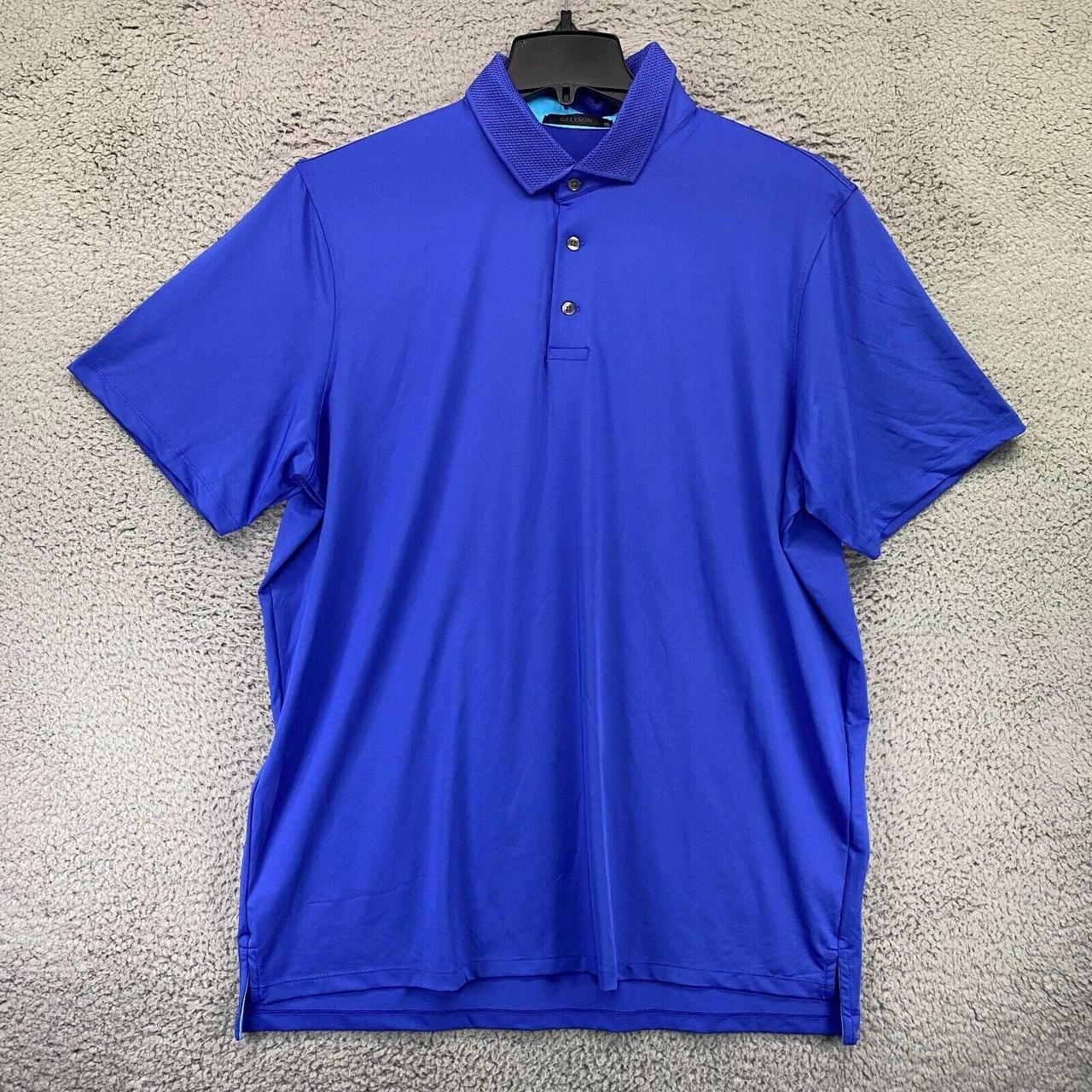 Greyson Polo Shirt Men XL Solid Blue Golf... Depop