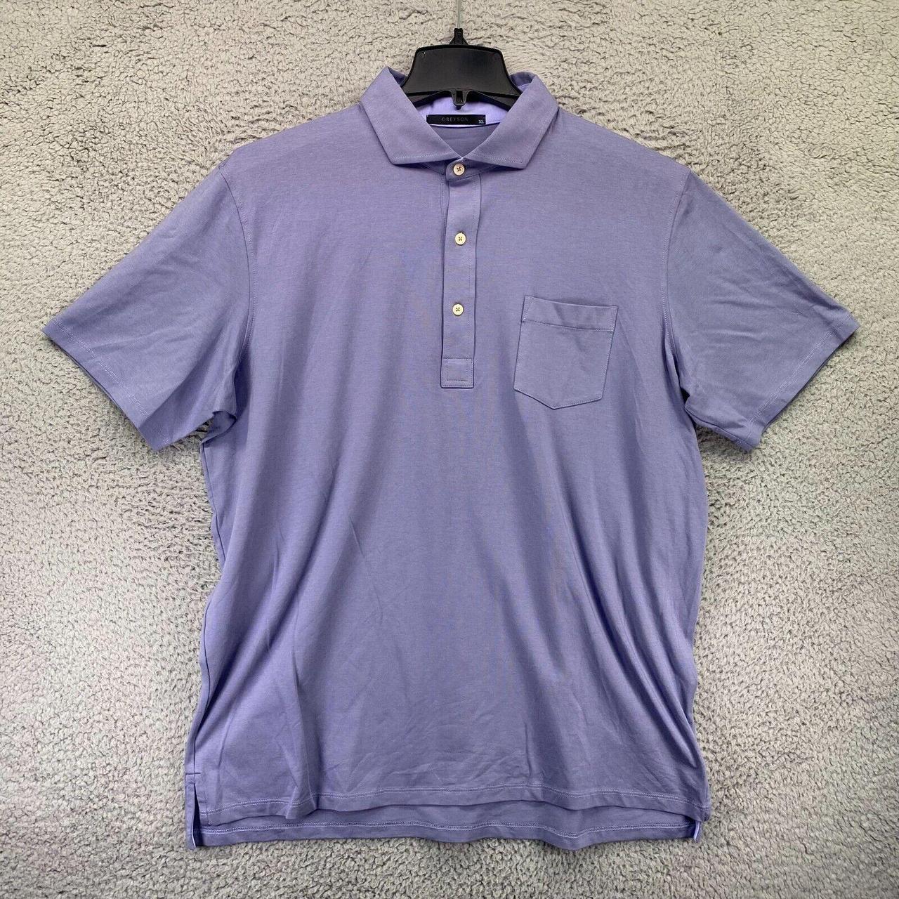 Greyson Polo Shirt Men XL Light Purple Solid... - Depop