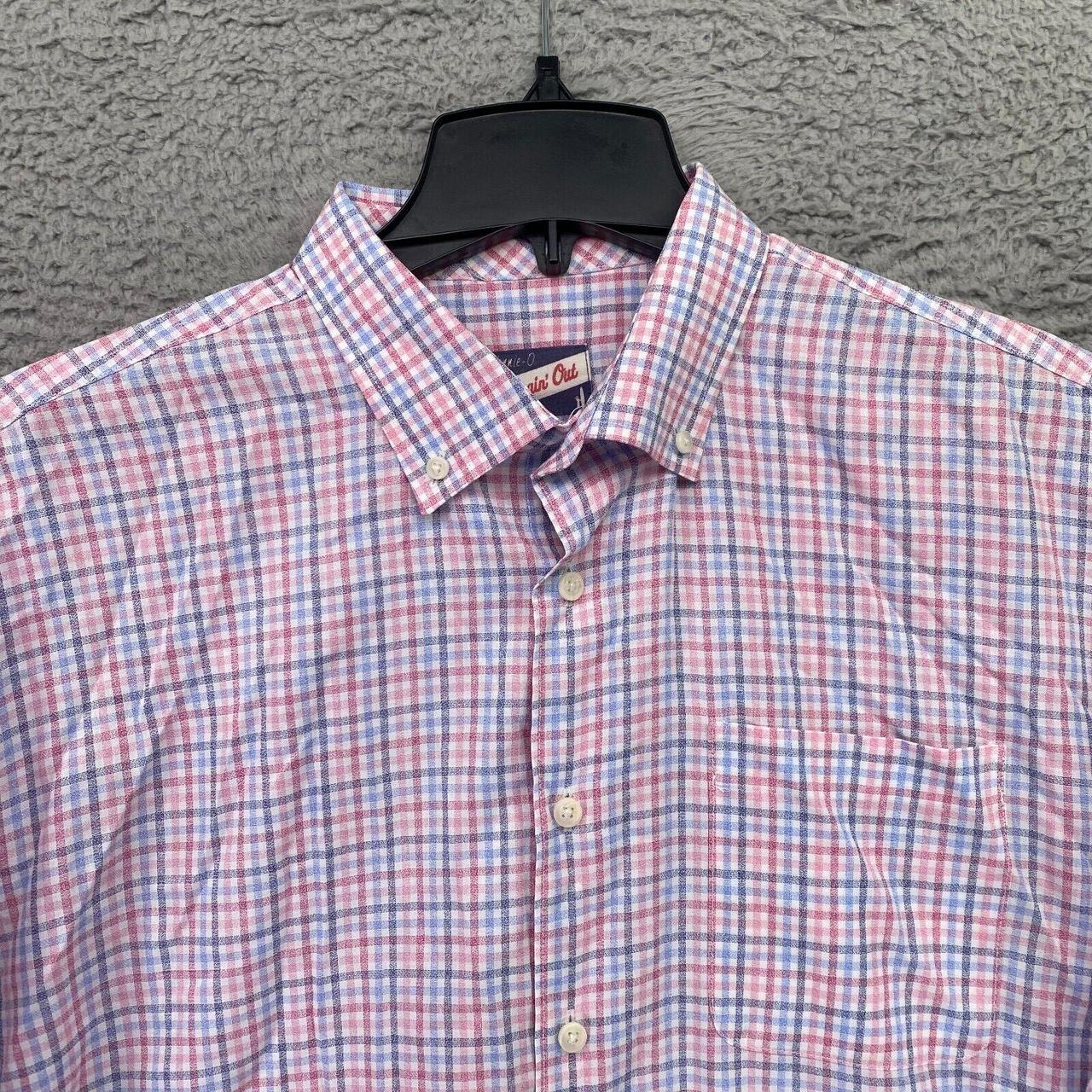 Johnnie-O Hanging Out Button Down Shirt Mens XL Pink... - Depop